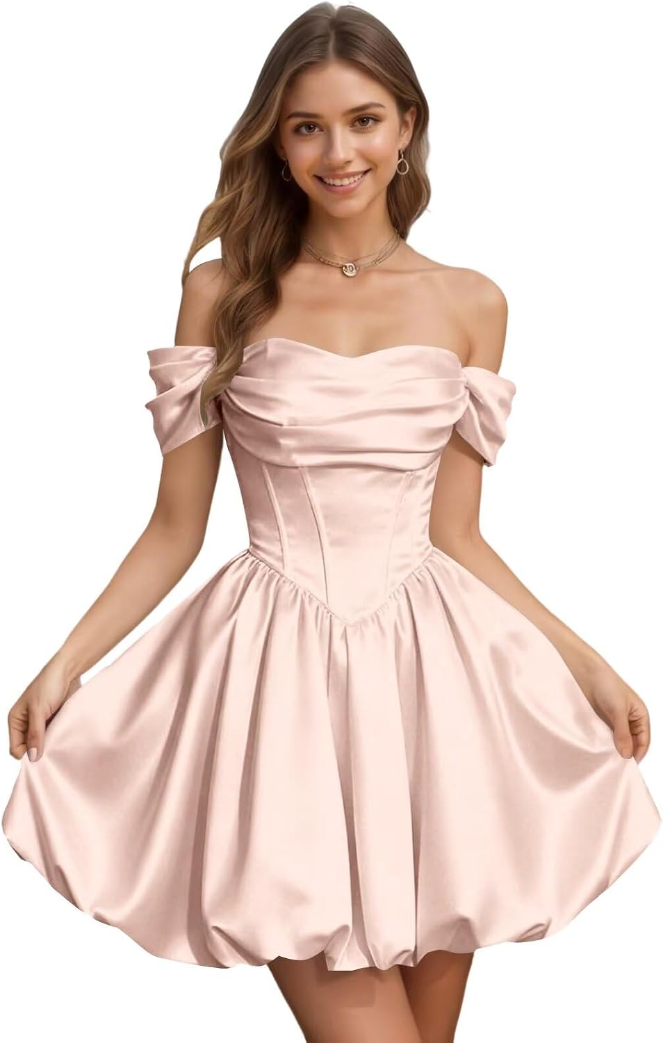 Short Tight Homecoming Dresses for Teens 2026 Summer Satin Off Shoulder Bodycon Cocktail Party Mini Dress for Juniors