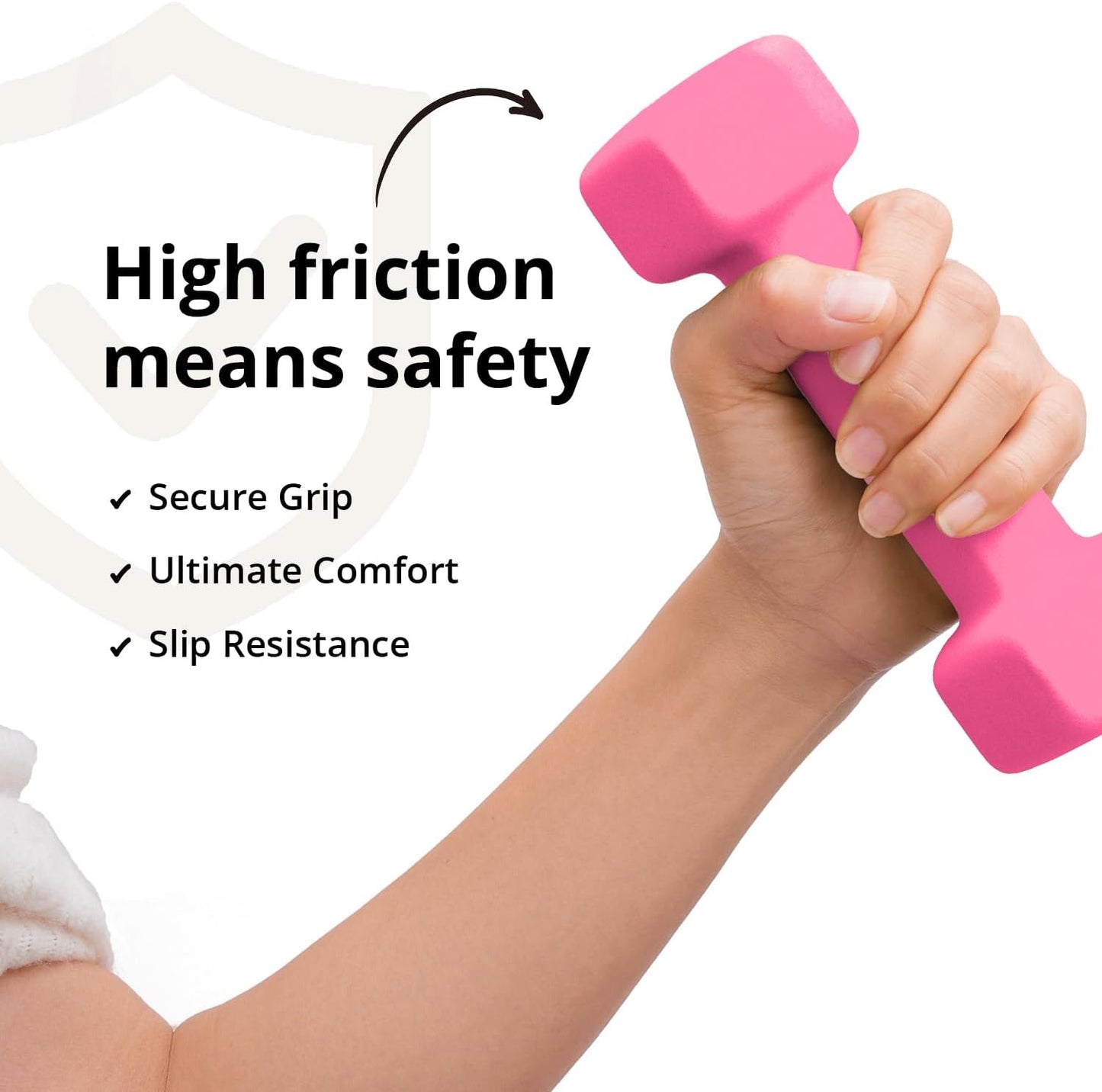Portzon Dumbbells Neoprene with Non Slip Grip weight for Total Body Workout Exercise and Muscle Toning Compatible with of 2 Set,1-15 LB, Anti-Slip, Anti-roll, Hex Shape