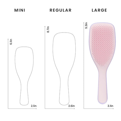 Tangle Teezer Ultimate Detangler Hairbrush for Wet & Dry Hair, Eliminates Knots & Reduces Breakage for Long, Thick, & Curly Hair Types, Large, Pink & Purple