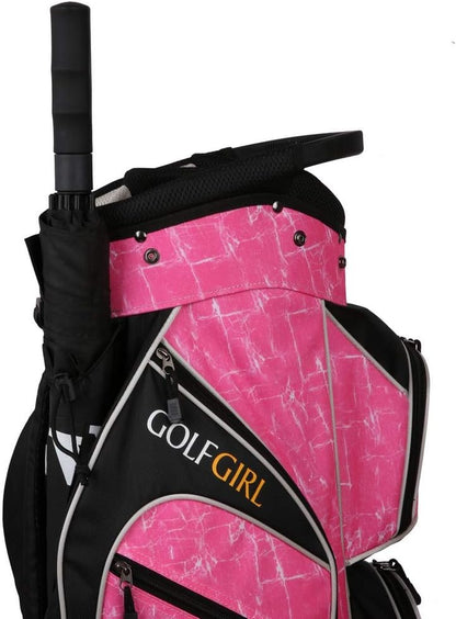 Golf Girl Ladies 14 Way Cart Bag - Pink
