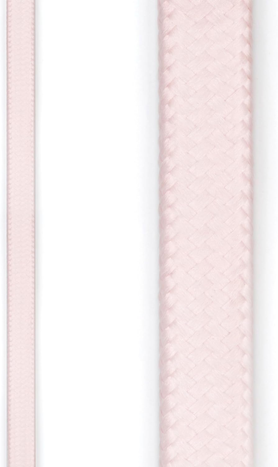 Globe Electric 22814 Designer Series 9-ft Fabric Extension Cord, 3 Polarized Outlets, Right Angle Plug, 125 Volts, Pale Pink