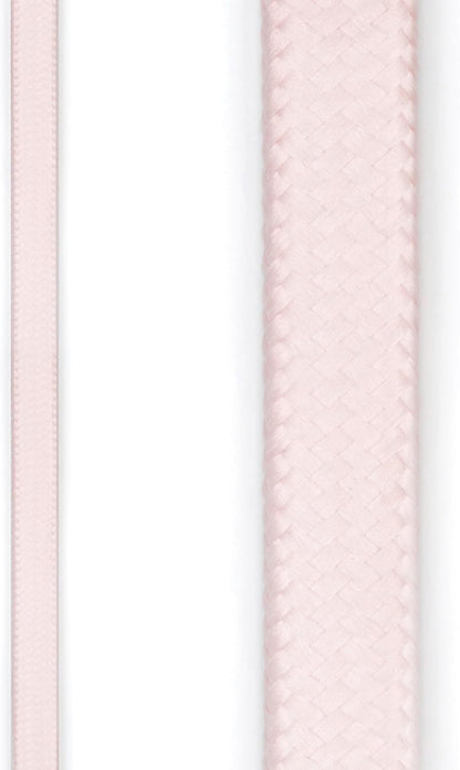 Globe Electric 22814 Designer Series 9-ft Fabric Extension Cord, 3 Polarized Outlets, Right Angle Plug, 125 Volts, Pale Pink