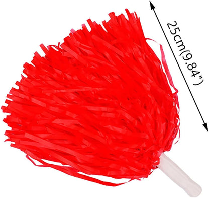 Shining Cheer Pom Poms 4PC Cheerleading Cheering Flower Ball Game Pompoms for Dance Sports Match Supplies and Concert Decorator