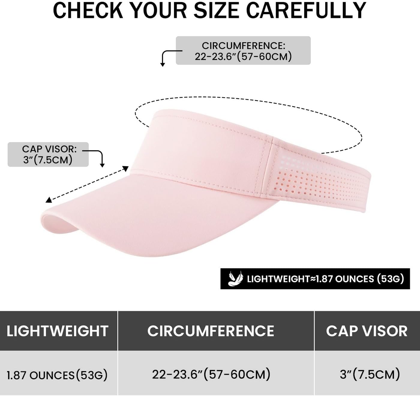 STARANCE Unisex Summer Outdoor Sun Visor Cooling Mesh Cap for Tennis, Golf & Beach-Adjustable Fit Lightweight Hat