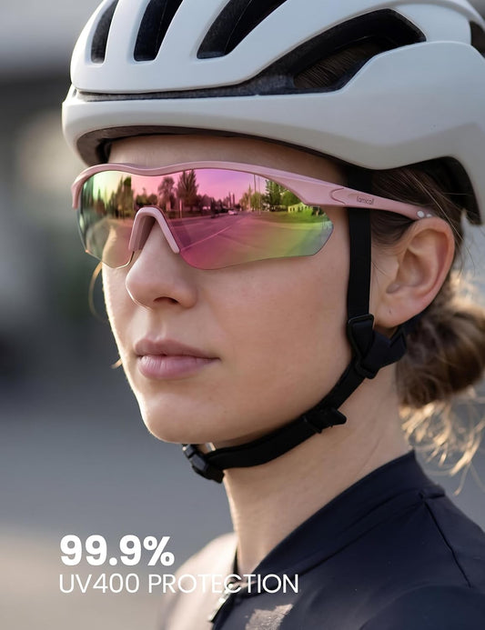 Lamicall 22g Polarized Sports Sunglasses - Lightweight UV400 Protection Men Women Sun Glasses for Running Baseball