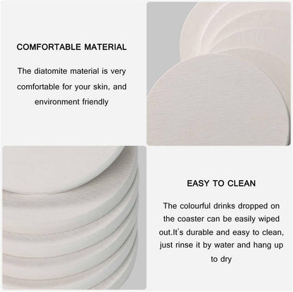 Pink Chrysanthemum Drink Coaster Isolated Beautiful Blossom Beautiful Home Decor Diatomite Heat-Resistant Diatomite 4 Inch for Cold Drinks Wine Mugs Cups