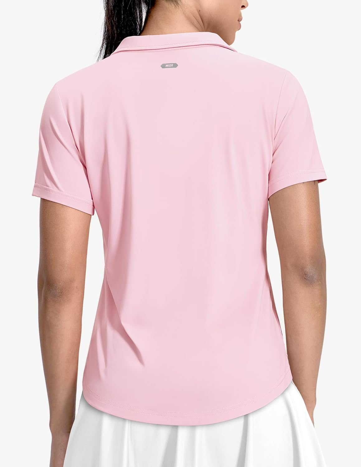 MIER Polo Shirts for Women V Neck Short Sleeve Golf Tennis Shirts Quick Dry Soft UPF 50+ Collared Active Tops, Lightweight
