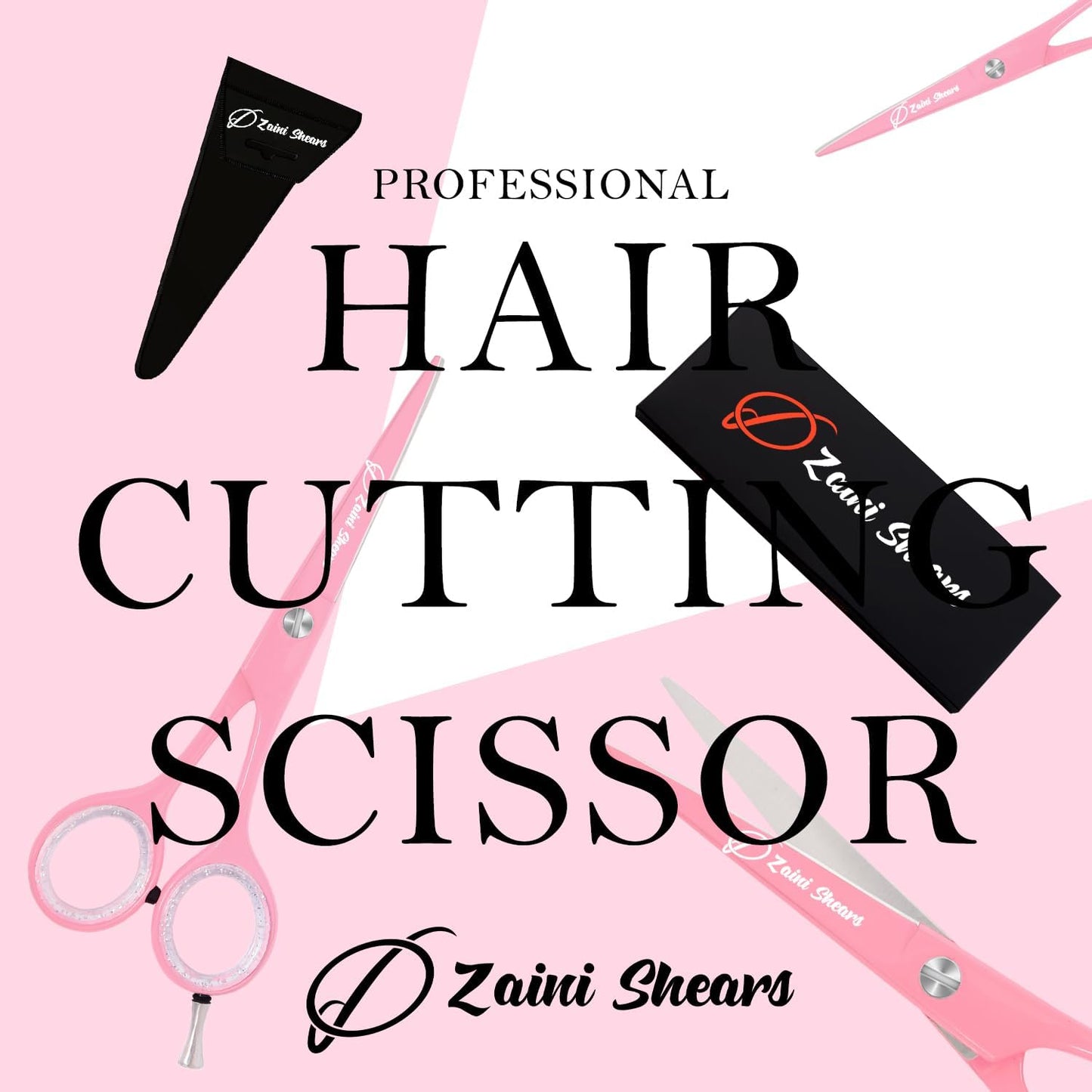 Hair Cutting Scissors Extremely Sharp Right-Hand Razor Edge - 5.5” Overall Length,Made of 420c Japanese Stainless Steel Salon Scissors Professional Barber Haircut Scissors (pink, 5.5'')