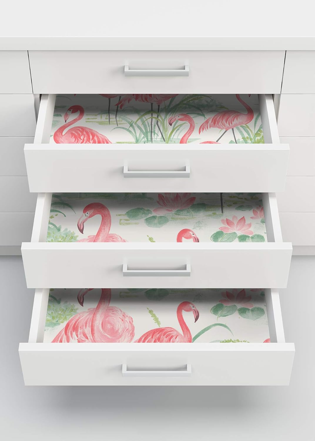 NuWallpaper, Flamingo Beach Peel & Stick Wallpaper, Pink, Tropical, Self-Adhesive, 20.5-in x 18-ft