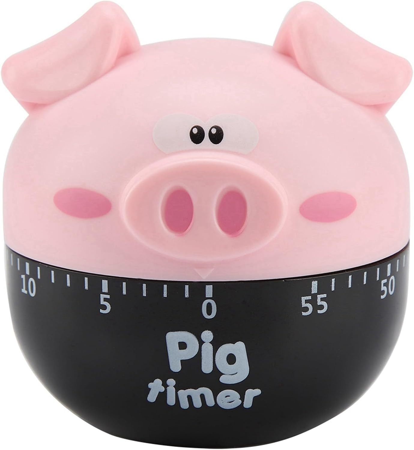 Cute Cartoon Pig Kitchen Timer Mechanical Timers Counters for Cooking Timing Tool Portable Alarm Clock Kitchen Cooking Tool Cooking Mechanical Home Decor Counter (Pink)