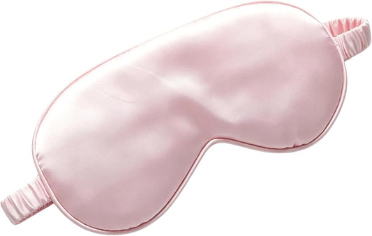 Sleep Mask, Adjustable Silk Eye Mask for Sleeping, Soft Sleeping Eye Shade Cover for Women, Better for Blocking Light, Enhancing Sleep Quality, Pink