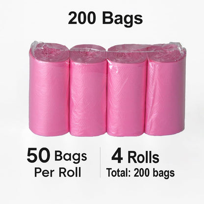 200 Pack Small Garbage Bags- Perfect for Desktop Trash Cans - Odorless (Pink)