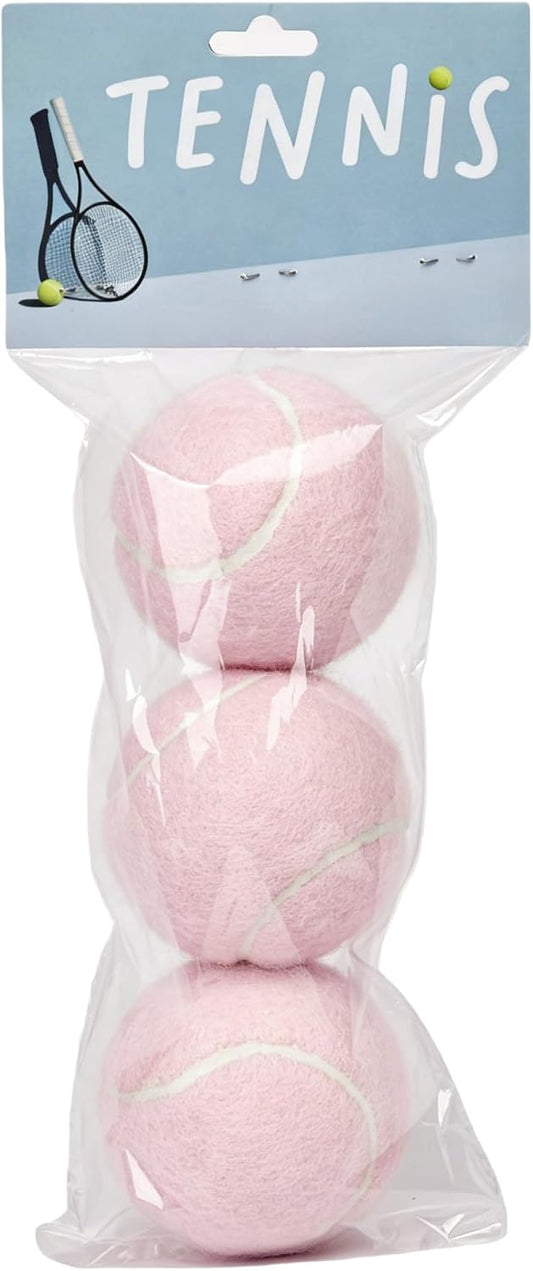 Tennis Balls 3 Pack with Standard Elasticity, Daily Training and Practice Tennis Balls, Pink, Green, Yellow