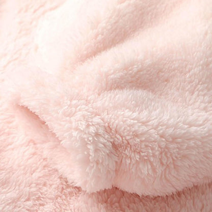 Hooded Plush Robes for Women with Cat-Paw Side Pocket Long Sleeve Raglan Bathrobe Terry Cloth Flannel Bathrobes