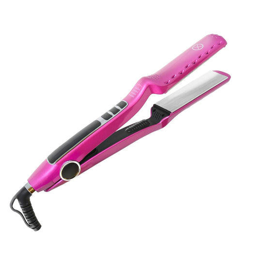 PRO Hair Flat Iron Straightener Nano 1.5" Titanium Plate Safety Auto Shut Off Heat up to 450F Pink Color