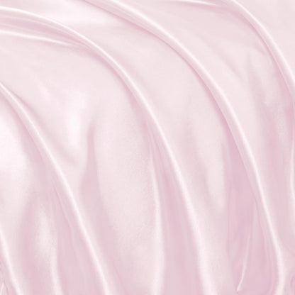 Homiest Ruffled Satin Sheets Queen Size 6pc Set - Blush Pink Bed Sheet Set with 15 Inch Deep Pocket Fitted Sheet, 1 Flat Sheet, 2 Ruffled Pillow Shams & 2 Pillowcases, Similar to Silk Sheets