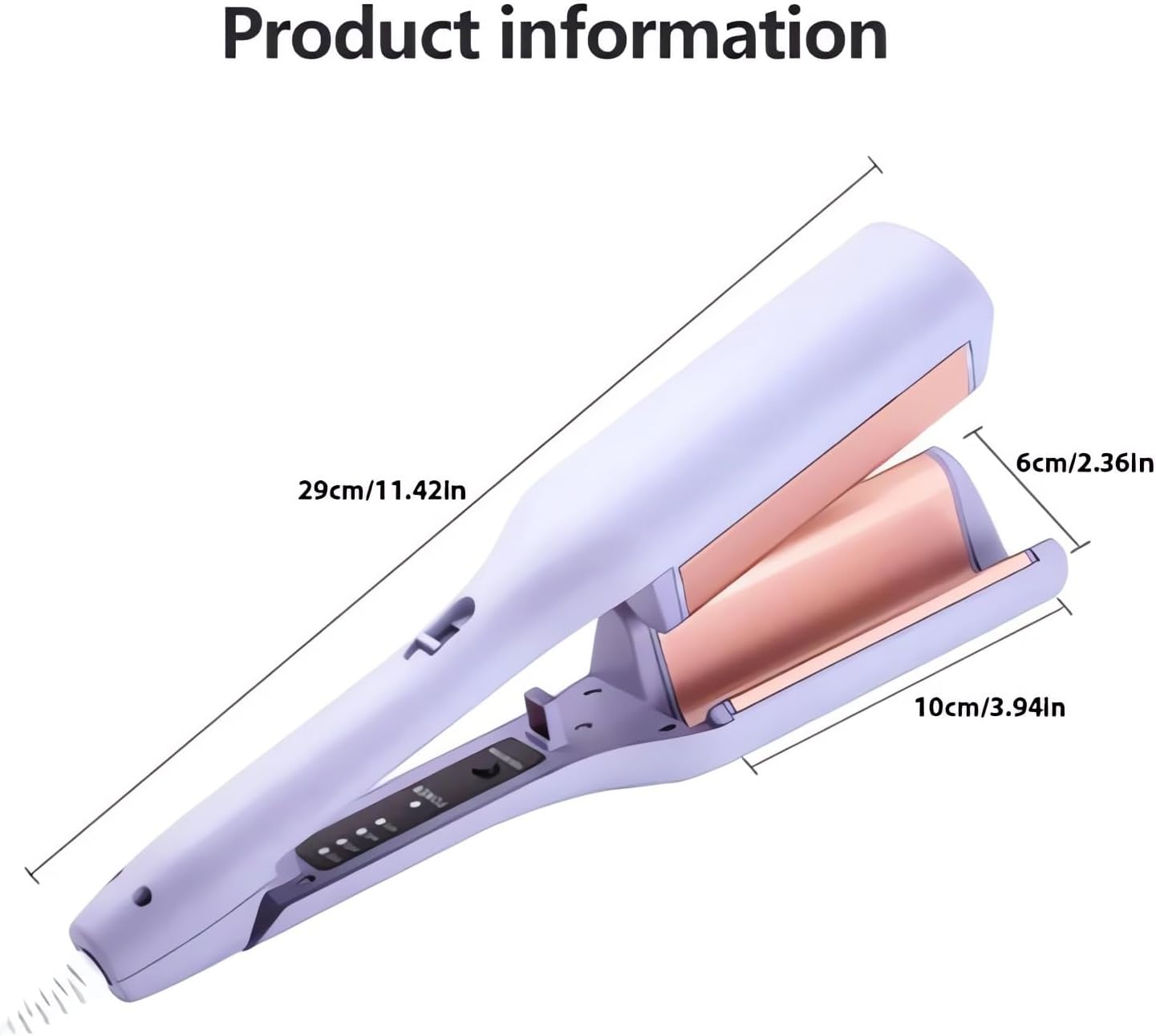 French Wave Curling Iron - 2024 New Wave Curling Iron for Long Short Hair with 4 Temp, S Shape Hair Curler for Women, Portable Electric Curling Heated Styling Comb Anti-Scald 15s Fast Heating (Pink)