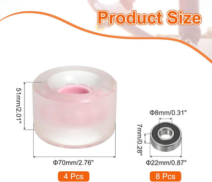 PATIKIL Skateboard Wheels, Street Wheels PU Flash Cruiser Wheels High Elasticity with Bearings for Skateboard