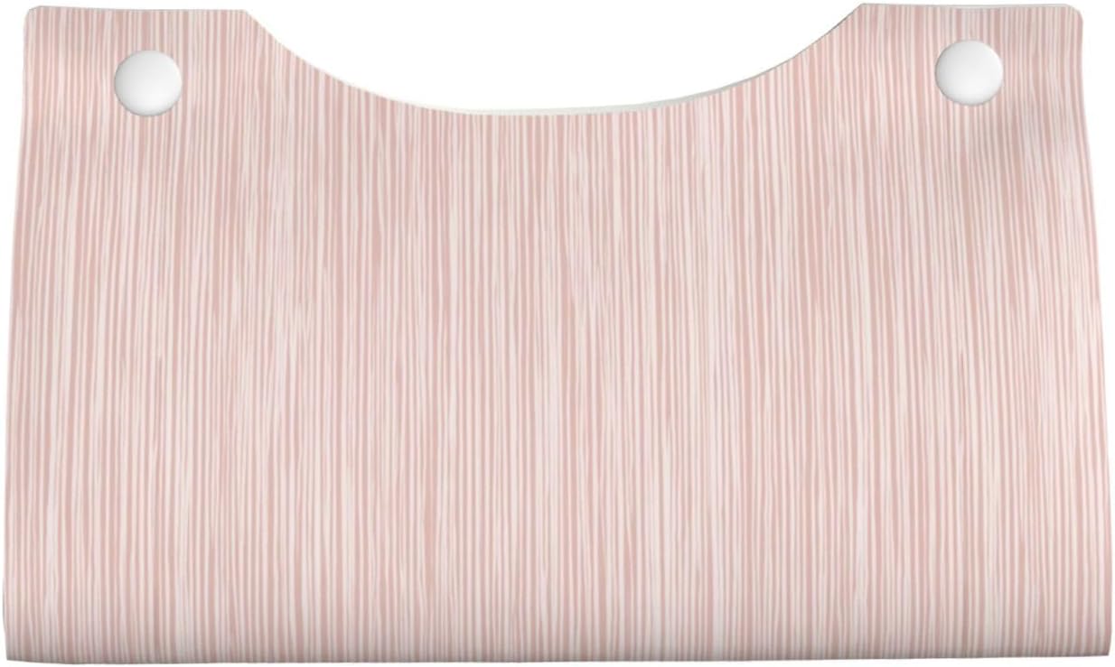 Light Pink Pastel Pattern Subtle Vertical Stripes Tissue Box Cover Rectangle Pu Leather Tissue Box Holder for Car Bathroom Bedroom Desk Tabletop Decor