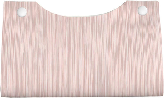 Light Pink Pastel Pattern Subtle Vertical Stripes Tissue Box Cover Rectangle Pu Leather Tissue Box Holder for Car Bathroom Bedroom Desk Tabletop Decor