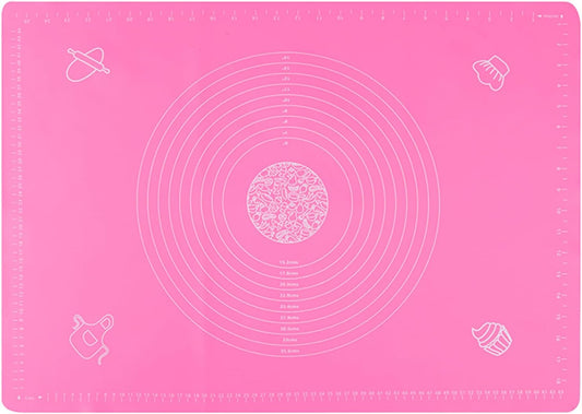 Silicone Baking Mat with Measurements, Non-Slip Non Stick Pastry Mat Sheetfor for Dough,Pastry, Bread, Cookies, Pizza, Fondant, Pasta