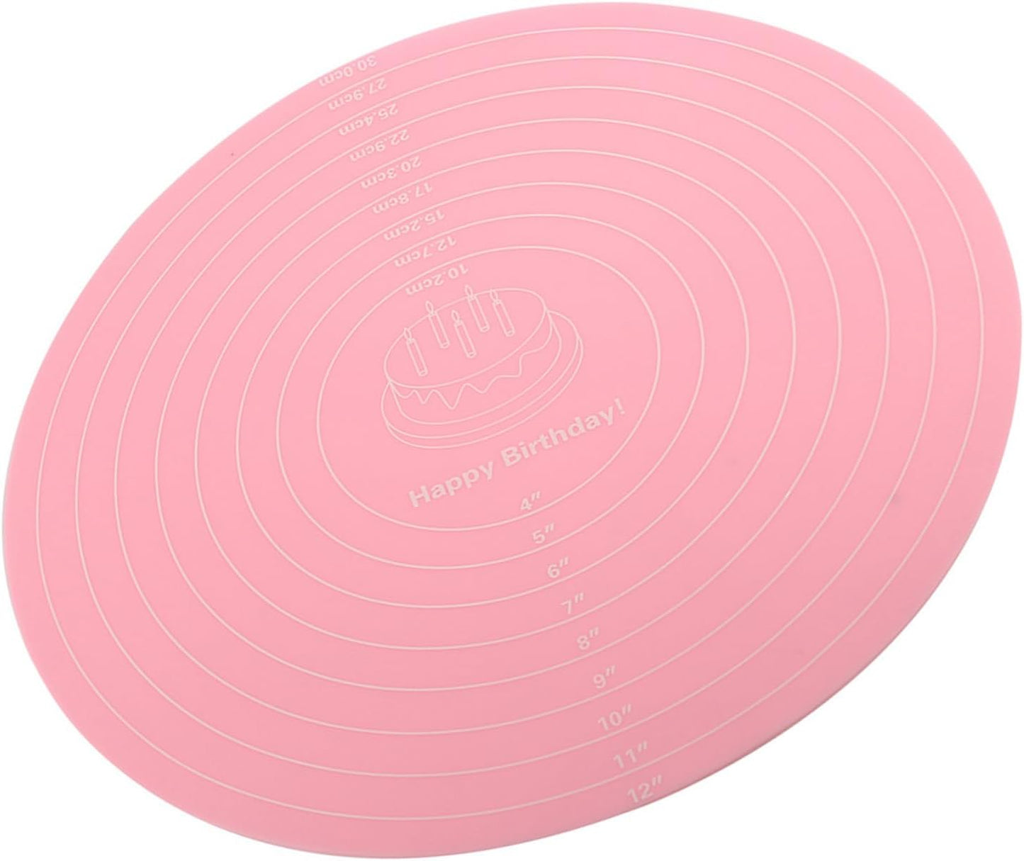 Dough Mat, Silicone Pastry Mat, Kneading Mat, With Measurements, for Making Cakes, Cookies, Macarons Bread and Pastry, 11.81x11.81x0.04 inch, Pink