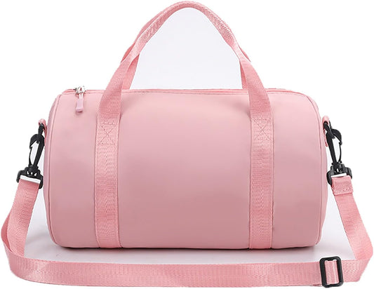 Ballet Dance Bag Mini Gym Bag Lightweight Small Duffle Bag 10L Cute Crossbody Bag for Yoga Swimming Sport (Pink)
