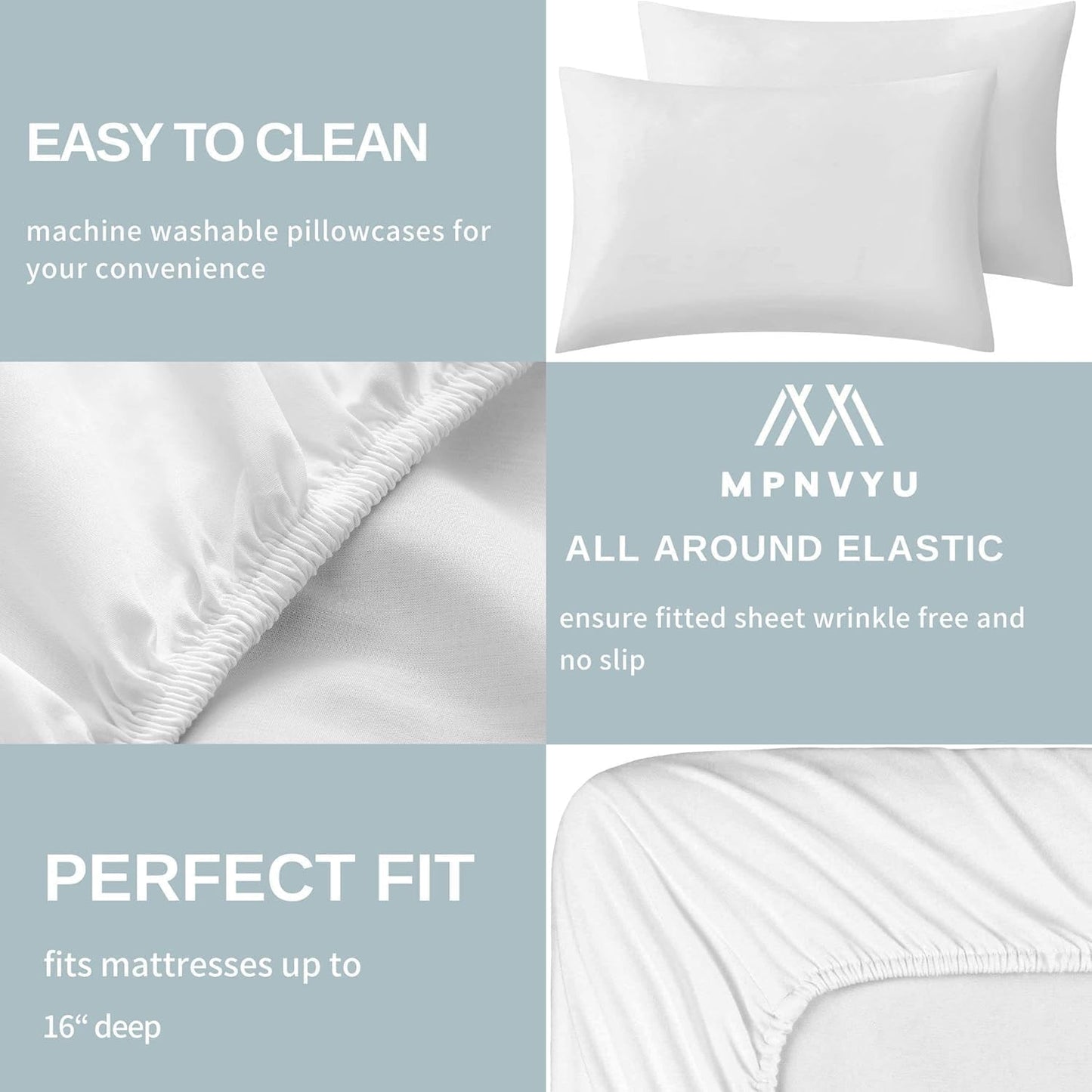 Marble Sheets Full Sheet Set, Pink Gold Bed Sheets, Abstract Marble Bedding Bedroom Decor, Soft Microfiber Deep Pocket Fitted Sheet & Flat Sheet & 2 Pillowcases