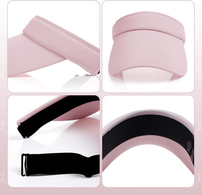 Sun Visor Hat Sport Wear Athletic Visor Adjustable Lightweight Wide Brim Cap Beach Hat for Women and Men Golf Tennis