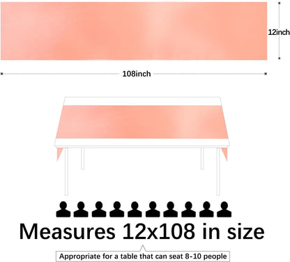 B-Cool Rose Gold Table Runner Satin Table Runners Wedding Table Runner Silk Smooth Fabric for Wedding Party Decorations 5 Packs 12x108 inch