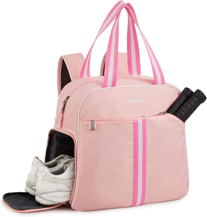 G4Free Pickleball Tote Bag for Women with Shoe Compartment, Fits 2 Paddles