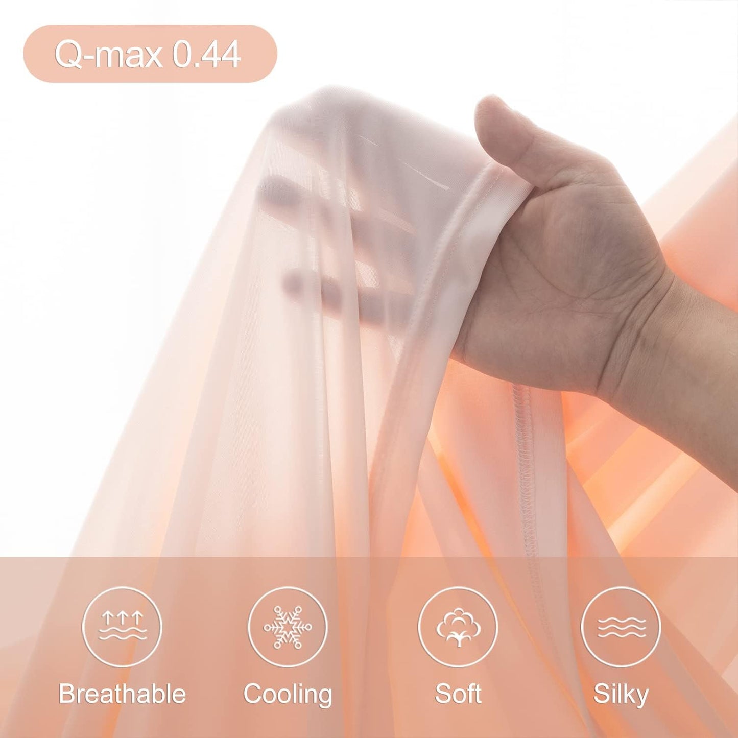 LLanCL Cooling Blanket Queen Size, Summer Blanket with Extreme Thin Design, Japanese Cooling Fiber Absorbs Body Heat, Lightweight Soft Cold Sheet for Sleeping Cool Bed(Queen Size 96" x 90" Pink)