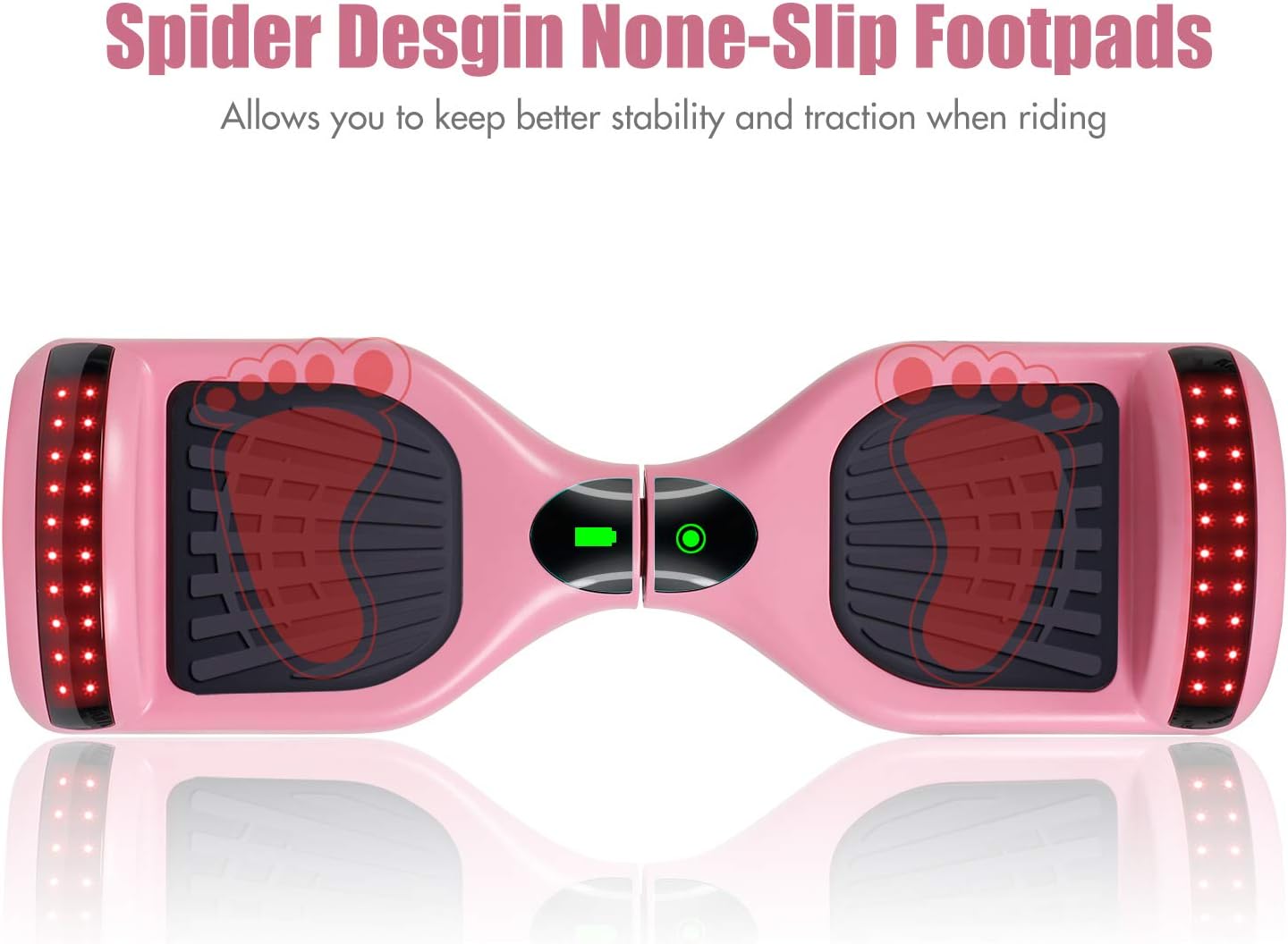 LIEAGLE Hoverboard, 6.5" Self Balancing Scooter Hover Board with Bluetooth Wheels LED Lights for Kids Adults