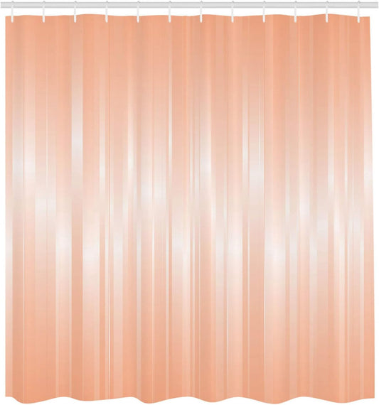 Ambesonne Abstract Art Shower Curtain, Vertical Color Bands Stripes Lines Vintage Dramatic Digital Illustration, Cloth Fabric Bathroom Decor Set with Hooks, 69" W x 84" L, Peach White