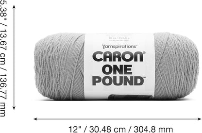 Caron One Pound Peach Yarn - 2 Pack of 454g/16oz - Acrylic - 4 Medium (Worsted) - 812 Yards - Knitting/Crochet