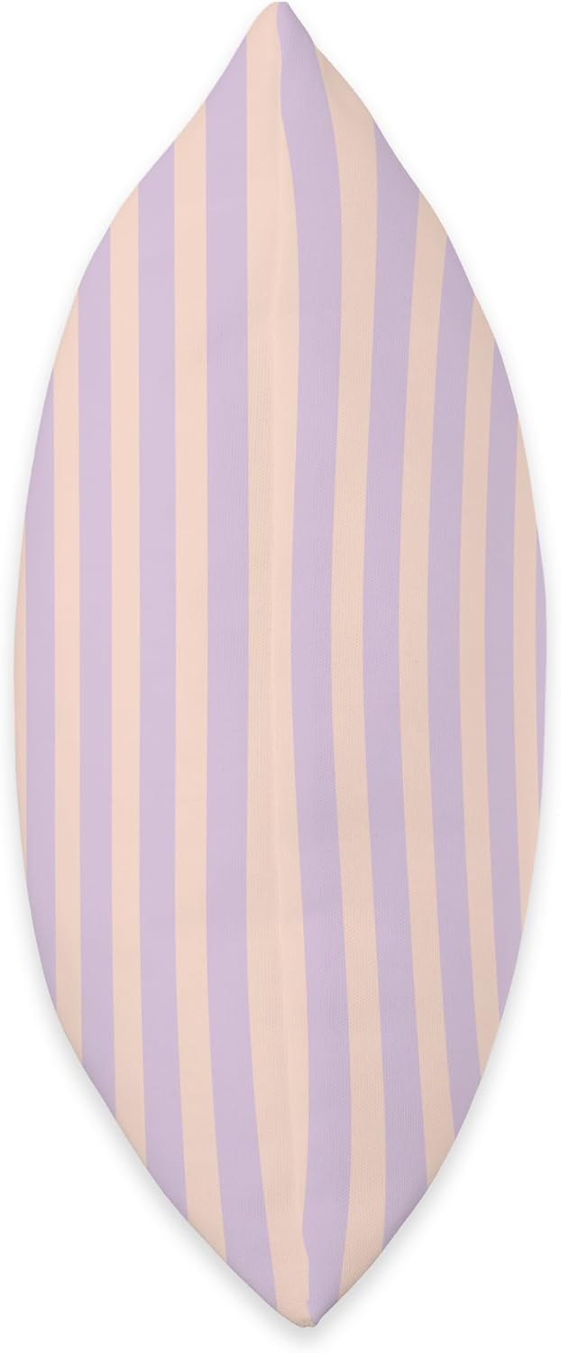 Pastel Lavender and Peach Vertical Stripes Minimal Aesthetic Throw Pillow