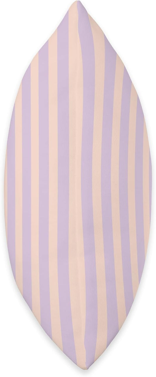 Pastel Lavender and Peach Vertical Stripes Minimal Aesthetic Throw Pillow