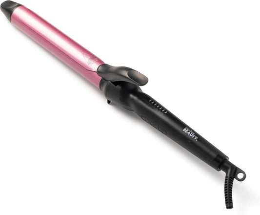 Cortex Beauty Extra-Long Curling Iron 1.25" Ceramic Barrel Professional Hair Curler 1.25 Inch, Shiny, Long-Lasting Curls – Suitable for All Hair Types (Black & Blush Pink)