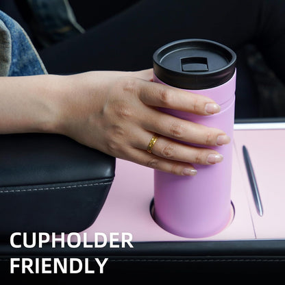BJPKPK Insulated Water Bottle with 2 Lids,20 oz Double Wall Stainless Steel Vacuum Tumbler Travel Coffee Mug,Wide Mouth Thermal Cup,Light Pink