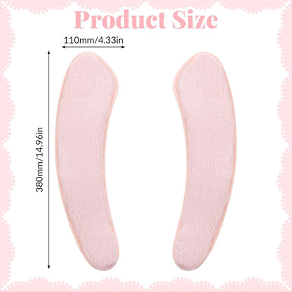 Pink Toilet Seat Cover Thick and Warm Toilet Seat Cushion Cover Warm Plush Thick Padded Washable and Reusable Self-Adhesive Mat for Winter Non Slip Soft Toilets Seats Cushion Double Flap Separation