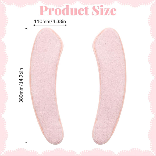 Pink Toilet Seat Cover Thick and Warm Toilet Seat Cushion Cover Warm Plush Thick Padded Washable and Reusable Self-Adhesive Mat for Winter Non Slip Soft Toilets Seats Cushion Double Flap Separation