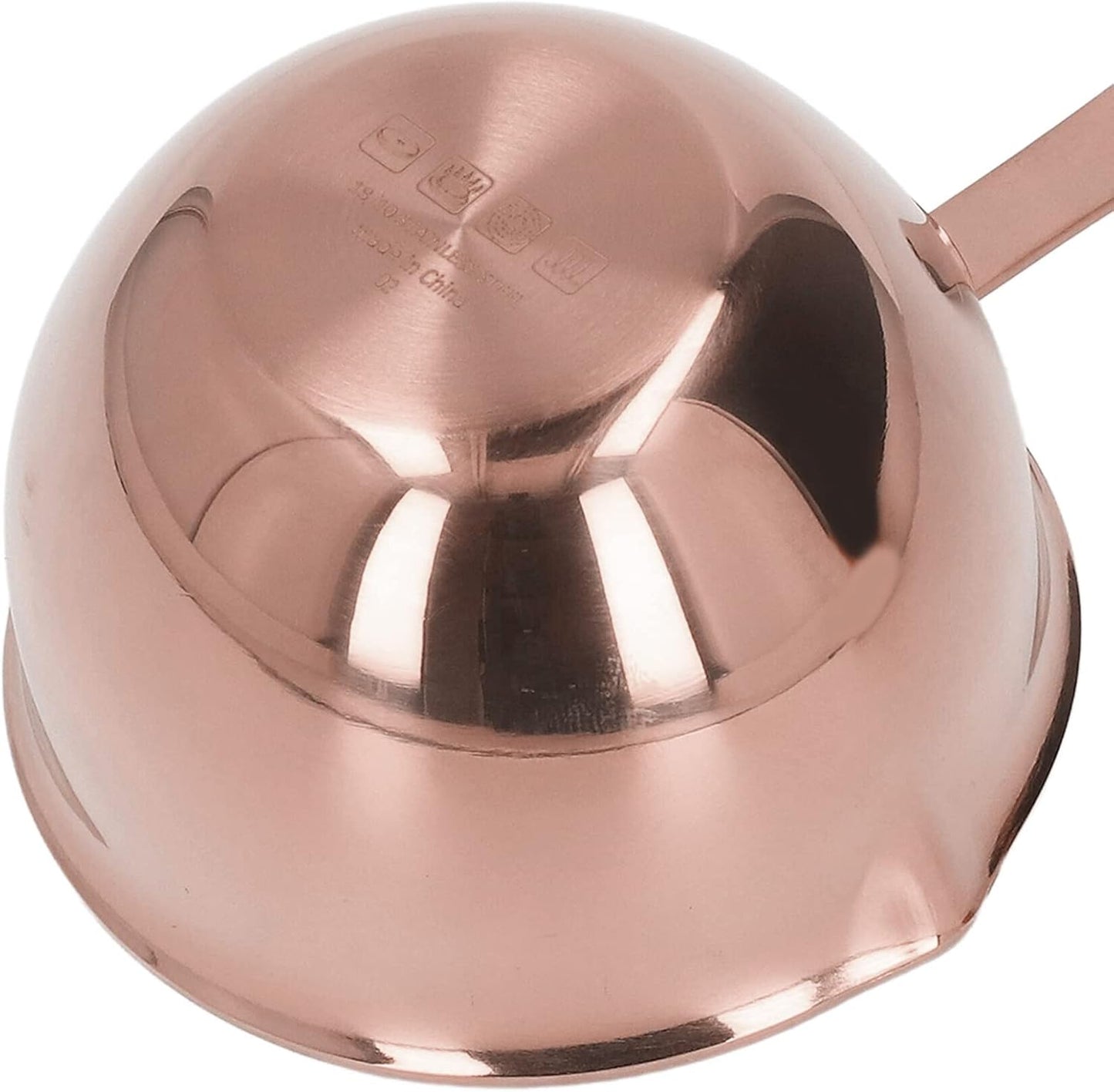 304 Stainless Steel Saucepan, Effective Home Cooking Pan for Hot Oil Spill Prevention for Chefs Stainless Steel (Rose Gold)