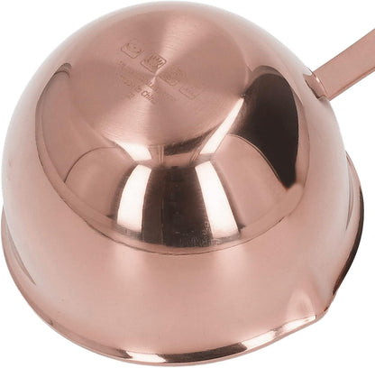 304 Stainless Steel Saucepan, Effective Home Cooking Pan for Hot Oil Spill Prevention for Chefs Stainless Steel (Rose Gold)