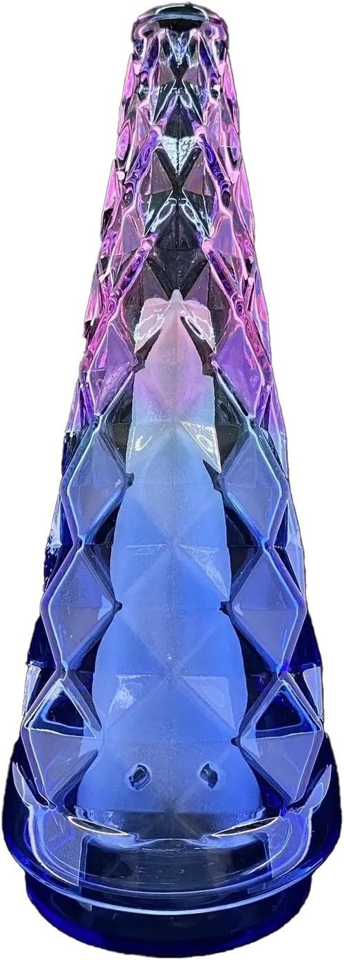Thread Borosilicate Glass Cone Component - Precision Geometric Glass Art Supply for DIY Crafting, Stained Glass Making (Pink)