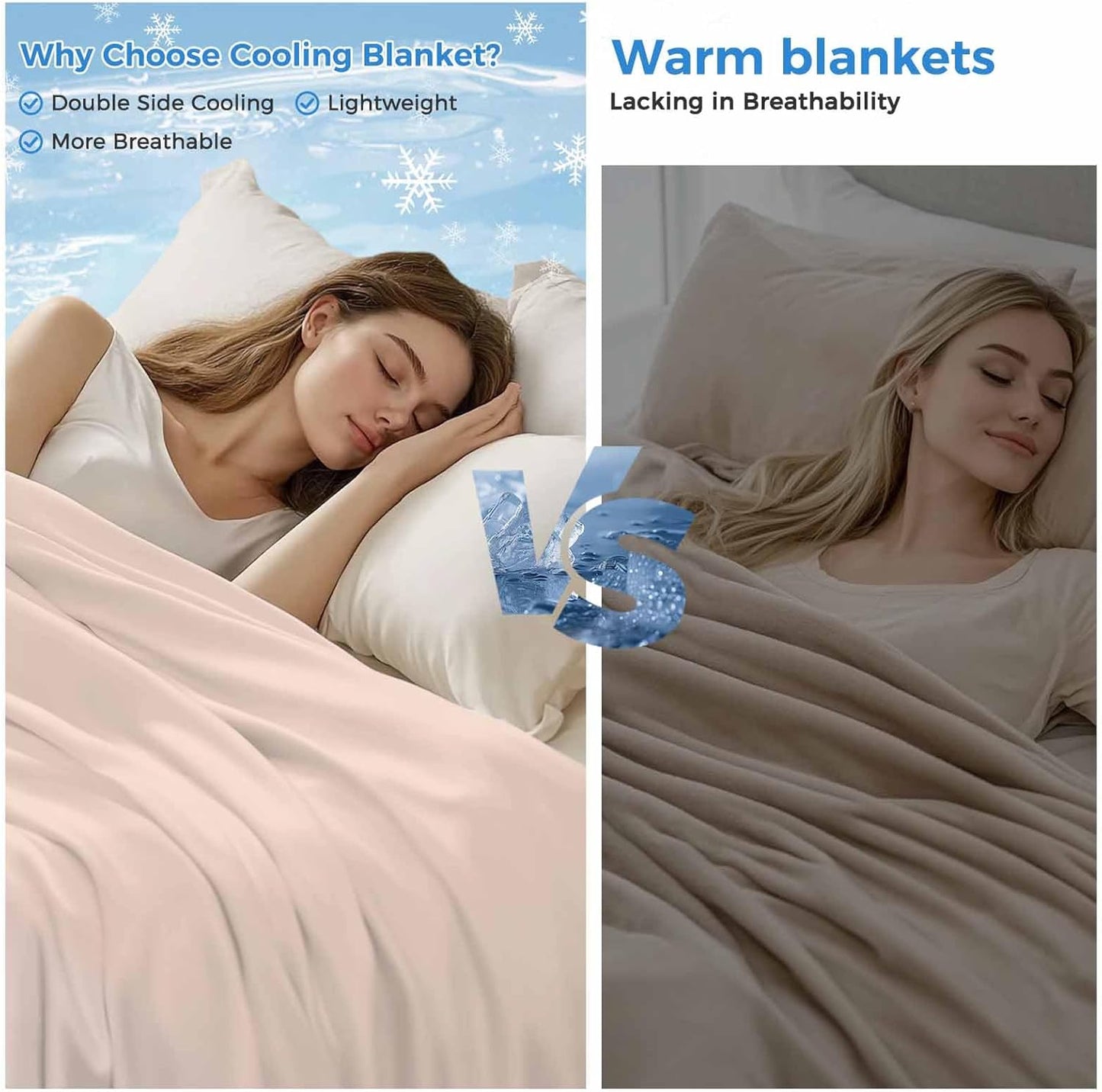 Cooling Blanket Peach Pink Lightweight Breathable Summer Blanket Gradient White Cooling Blankets for Hot Sleepers Night Sweats 40x60in