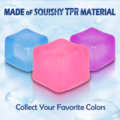 Adult-Size 2.76inch/7cm Stress Cube – Larger Than Mini Squishy Cubes, Slow-Rise Sensory Fidget for Stress Relief, Focus & Light Hand Exercise – Safe for Ages 3+ (Pink)