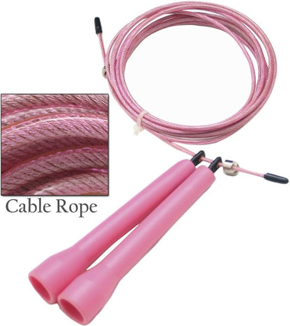 DA VINCI Ultra Speed 10 Ft Adjustable Cable Jump Rope, Super Fast for Double Unders