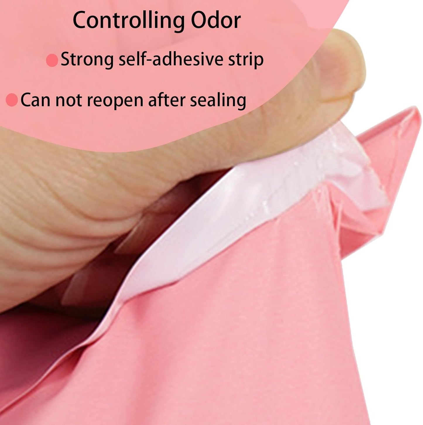 Sanitary Napkin Disposal Bags, 100Pcs Disposable Period Trash Bags, Feminine Hygiene Bags for Pads and Tampons, 1.67 Mil Pink Self-adhesive Feminine Product Disposal Bags for Blocking Odors, 6.7x9.8IN