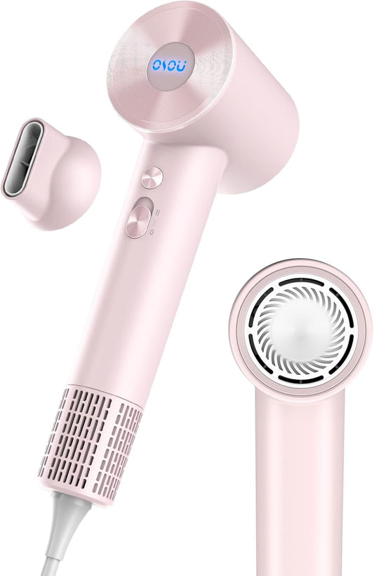 OSOU Travel Hair Dryer, Negative Ionic Hair Dryers, High-Speed Blow Dryer with 110, 000 RPM Brushless Motor, Ultra-Light & Small, Smart Temp Control, Quiet Hairdryer for Women