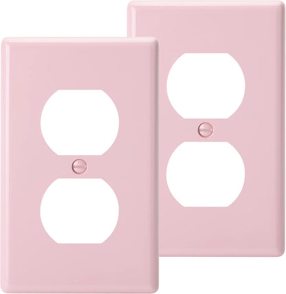 Bates- Duplex Receptacle Wall Plates, 2 Pack, Pink, Electrical Outlet Cover Plates, Electric Outlet Cover, Wall Outlet Cover, Outlet Plate, Outlet Wall Plate, Wall Outlet Cover Plate